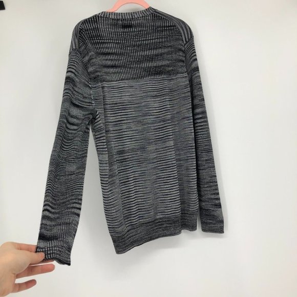 Armani Exchange grey purple space dye button front rayon cardigan - Picture 6 of 13